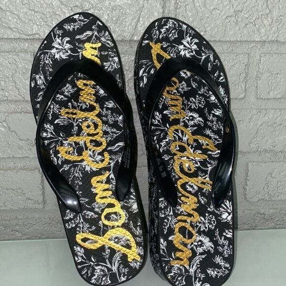 Sam Edelman Kylee Women Floral Thong Platform Flip Flops Size 8M - Picture 2 of 9